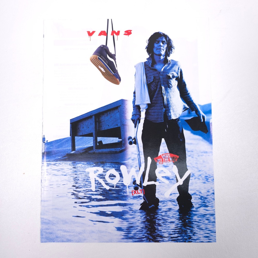 Vintage Vans Rowley XLT Sneaker Print Ad Skateboarding Geoff Rowley Promotional